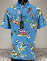 Polo Ralph Lauren Classic Fit Short Sleeve Cotton Polo Shirt Sz M Finish Blue