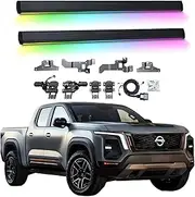 BJOHQ Electric Running Boards Compatible for Nissan Navara 2017-2025 with Light, SUV, Off-Road & Pickup Trucks - Retractable Truck Steps & Nerf Bars