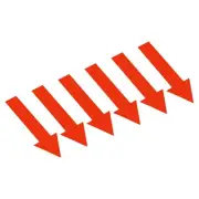 4x1.2" Arrow Sticker Directional Sign PVC Adhesive Floor Decal, Red 120pcs