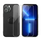 For iPhone 13 Pro Max,Pro,Mini Case Liquid Silicone Soft Cover +Screen Protector