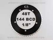 MOJO Fixed Gear Chainring 48T - 144 BCD Track Fixie single speed 1/8" - BLACK