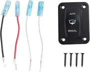 SVRITE 3Way Bilge Pump Rocker Switch Panel Double LED Rocker Switch with Panel Set Kit 4 Pin ON-Off-(ON) SPDT Auto/Manual Momentary Switch for Marine Boat Yacht Waterproof