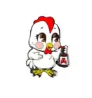 Funko Villainous Cute Rooster w Poison Bottle 1”x1.5” Enamel Pin NEW NO TAGS