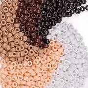 GMMA Brown Pony Beads for Jewelry Making - Fall & Thanksgiving Beads for DIY Bracelet, Necklace & Party Decoration Supplies