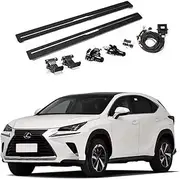 MOMOAU Auto Retractable Electric Running Boards Compatible with 2014-2019 Lexus NX AZ10 AZ20-2-Pack Aluminum Alloy Side Steps with Multi-Color LED Lights, True Flush Mount