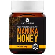 Antler Farms - 100% Pure New Zealand Manuka Honey UMF 15+/MGO 500+, 250g - Raw,