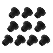10PCS Silicone Plugs, 2/7in Salt Shakers Hollow Sealing Plug, Black