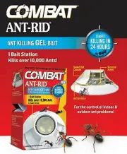 COMBAT ANT-RID 4 pack ANT BAITS Killing gel Get rid of ants Safe indoor outdoor