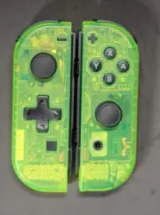 Custom Nintendo Switch Joy Con Controller! Clear Yellow/Lime Green Joy Cons!