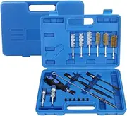 Skyplanet 19pcs Injection Nozzle Seal Tool Injector Manhole Cleaning Set,Diesel Injector Seat and Shaft Cleaner Cleaning Brush Kit