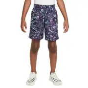NWT Nike Dri-FIT Woven Shorts Big Kids Sz M Viotech/White Speckled Training