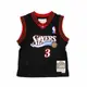 NBA M&N 新生兒 G1 Swingman復古球衣 76人 00-01 Allen Iverson #3 黑色