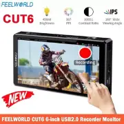 FEELWORLD CUT6 6'' DSLR Recording Camera Field Monitor 4K HDMI USB2.0 Recorder