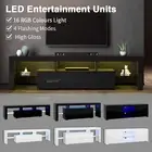TV Cabinet Entertainment Unit RGB LED Stand UV High Gloss Storage Furniture