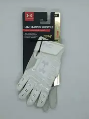 UNDER ARMOUR UA HARPER HUSTLE YOUTH BASEBALL BATTING GLOVES 1318093-100 MSRP $30