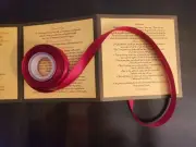 5/8" X 13yds deep Red Double Face Satin #260, Papillion Ribbon