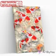 Paint By Numbers Kit Fish Animal Home Wall Draw Kids Decor Canvas DIY Beginner
