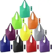 Reusable-Grocery-Bags-Foldable-Machine-Washable-Reusable-Shopping-Bags10 Pack Extra Large Folding Reusable Bags Totes Storage Bag