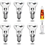 Bonlux E14 40W R39 Dimmable Lava Lamp, SES Small Edison Screw Reflector Spotlight Bulb E14 Reflector Bulb Replacement Bulb for Lava Lite Lamp, AC 220-240V (Warm White, 6 Packs)