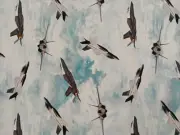 1M X 114CM AIR FORCE CENTENARY SKY BLUE PATCHWORK QUILTING FABRIC JET PLANES