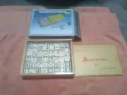 Vintage Set of 91 Dominoes Professional Double Twelve Color Dots W / Wooden Case