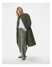 [Decjuba] D-Luxe Longline Bomber Jacket in Khaki