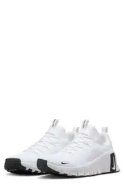 Nike Free Metcon 6 Training Shoe in White/Black/White at Nordstrom, Size 9.5