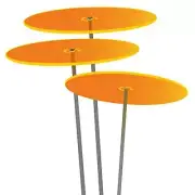 Cazador-del-sol - 6" Suncatcher Set of 3 - Medio - Orange