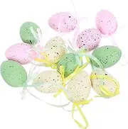ifundom 24pcs Mini Easter Eggs Nativity Decor Pie Tin Twine Easter Craft Easter Egg Fillers Christmas Candy Branches Egg Party Shower Games Mini Decoration Cartoon Feeder Plastic