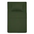 3 Piece Bed Sheet Set (Twin Size Olive Green) 1 Flat Sheet,1 Fitted Sheet and...