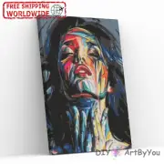 Paint By Numbers Canvas Art Draw Artist Painting Oil Kit Home Abstract Woman