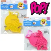 2-Pack Baby Shark Push Pop Pop Bubble Fidget Toy, Silicone Squeeze Sensory Tools