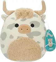 Squishmallows SQCR04117 - Borsa The Highland Cow 19 cm, Official Kelly Toys Plush, Super Soft Cuddly Toy