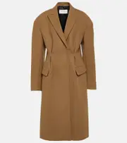 [Dries Van Noten] Dries Van Noten Wool-blend coat AU 16 beige
