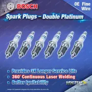 6 xBosch Double Platinum Spark Plugs for Mitsubishi Pajero NM NP NS NT Triton MK (for: Mitsubishi)