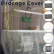 Birdcage Cover Adjustable Bird Cage Seed Catcher Mesh Pet Bird Cage SkirtGuard[