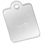'Broccoli' Clear Acrylic Keyrings (AK052254)
