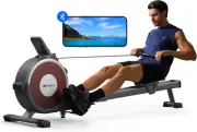 Rowing Machines for Home, Quiet Magnetic Rower Machine 16 Levels of Resistance,