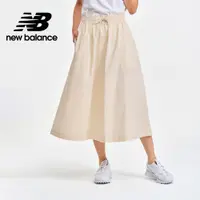 在飛比找PChome24h購物優惠-【New Balance】鬆緊抽繩A字長裙_女性_杏色_WK