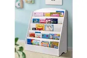Keezi 5 Tiers Kids Bookshelf Magazine Shelf Organiser Bookcase Display Rack White