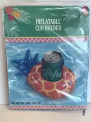NEW Inflatable cup holder small drink holder summer pineapple pool New Sealed