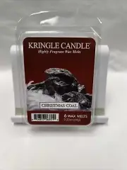 Christmas Coal - Kringle Candle Scented Wax Melts 2.25 oz (1-Pack) New