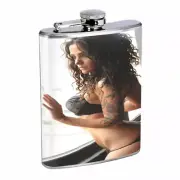 Norwegian Pin Up Girls D18 Flask 8oz Stainless Steel Hip Drinking Whiskey