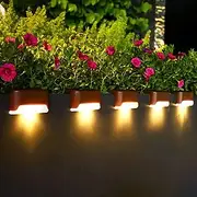 4pcs Solar Fence Lights Outdoor Waterproof Garden Light Courtyard Fence Steps Balcony Walkway Holiday Decoration Lighting Solar Night Lamp