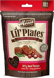 Merrick Lil Plates Bitty Beef Recipe Dog Treat, 5Oz