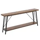 Narrow Console Sofa Table Couch Table 2-Tier for Entryway & Living Room