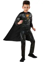 Muscle Chest Boys Black Adam Superhero Costume
