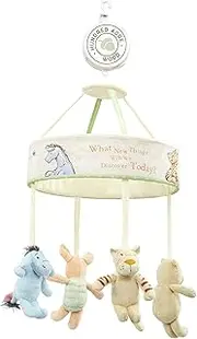 Rainbow Designs Winnie The Pooh Baby Mobile with Rotating Characters & Lullaby - Nursery Cot Decoration - Soothing Sleep Aid with Pooh, Piglet, Tigger & Eeyore - Charming Winnie The Pooh Gift