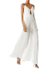 Alice And Olivia New NWT Chain Strap Jumpsuit Off White Size 12