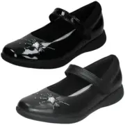Clarks Girls Formal School Shoes - Etch Spark